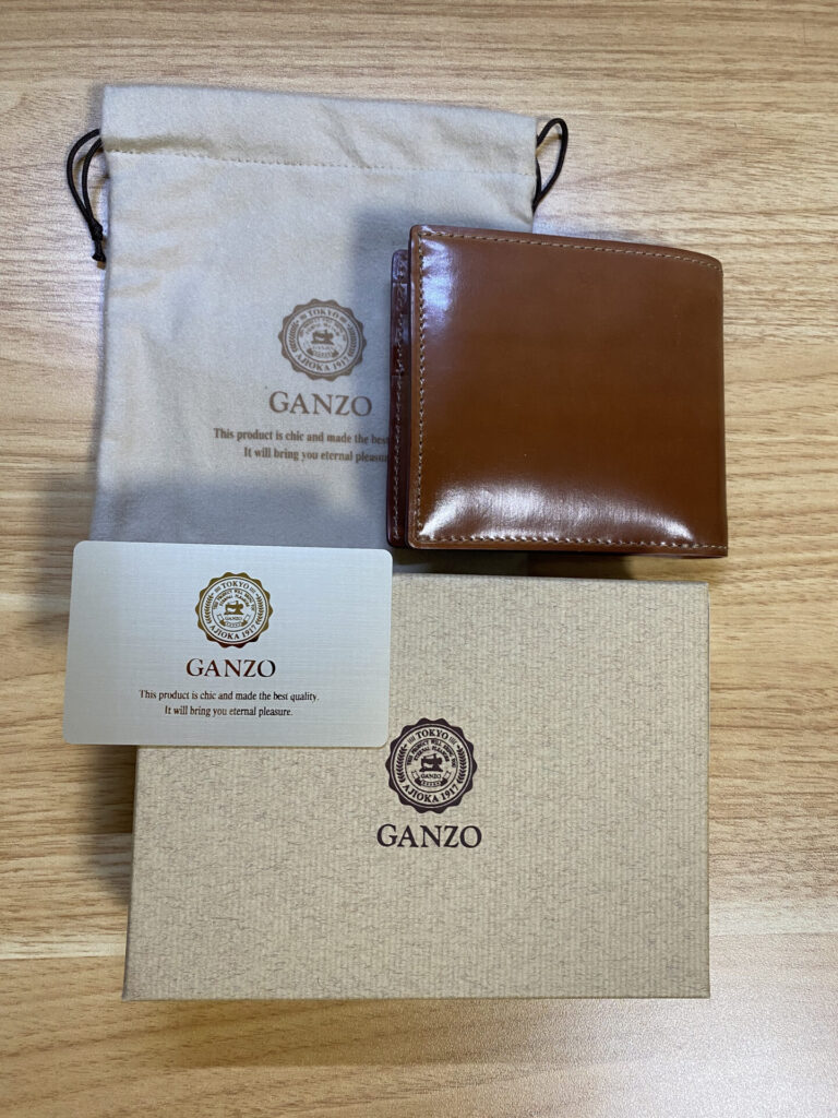 GANZO ホーウィンシェルコードバン2 小銭入れ付二つ折り財布 