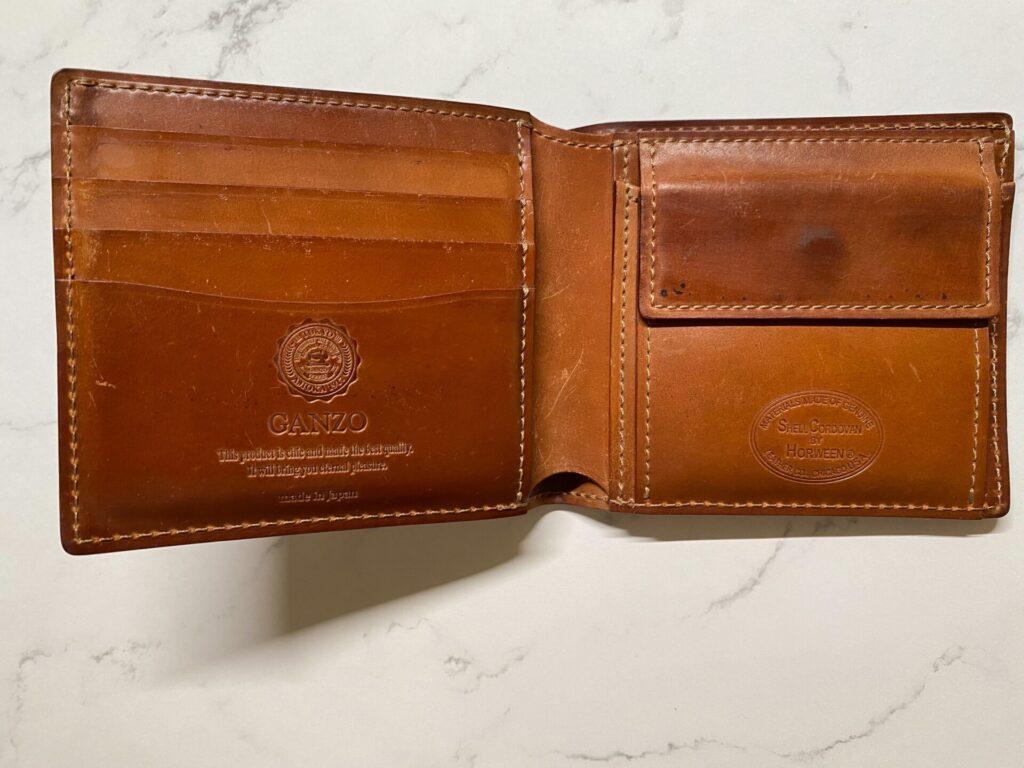 ホーウィン製コードバン財布ガンゾシェルコードバン年間